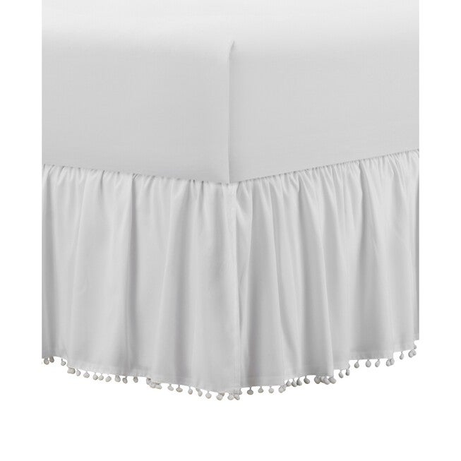 Belles & Whistles Pom Pom Trim 15 inches Drop Bed Skirt, , alternate image number 5