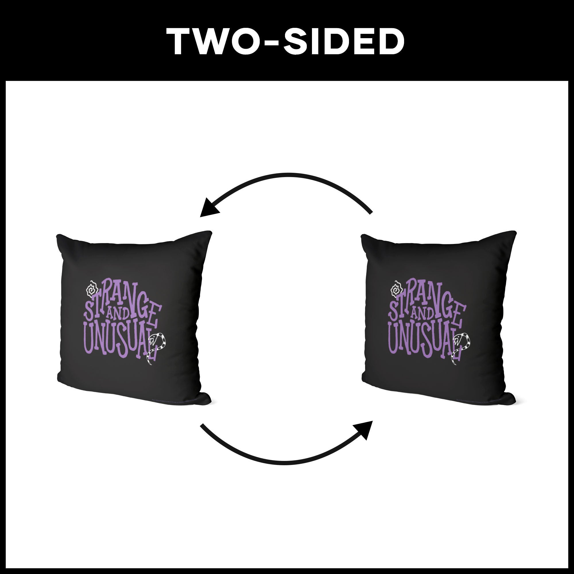 Warner Bros. Beetlejuice Strange And Unusual Throw Pillow 18X18 Inches, BLACK, alternate image number 5