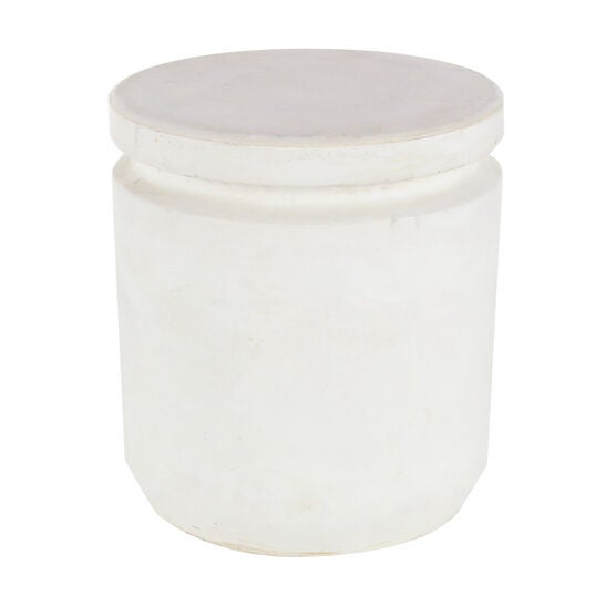 White Fiber Clay Industrial Stool, WHITE, hi-res image number null