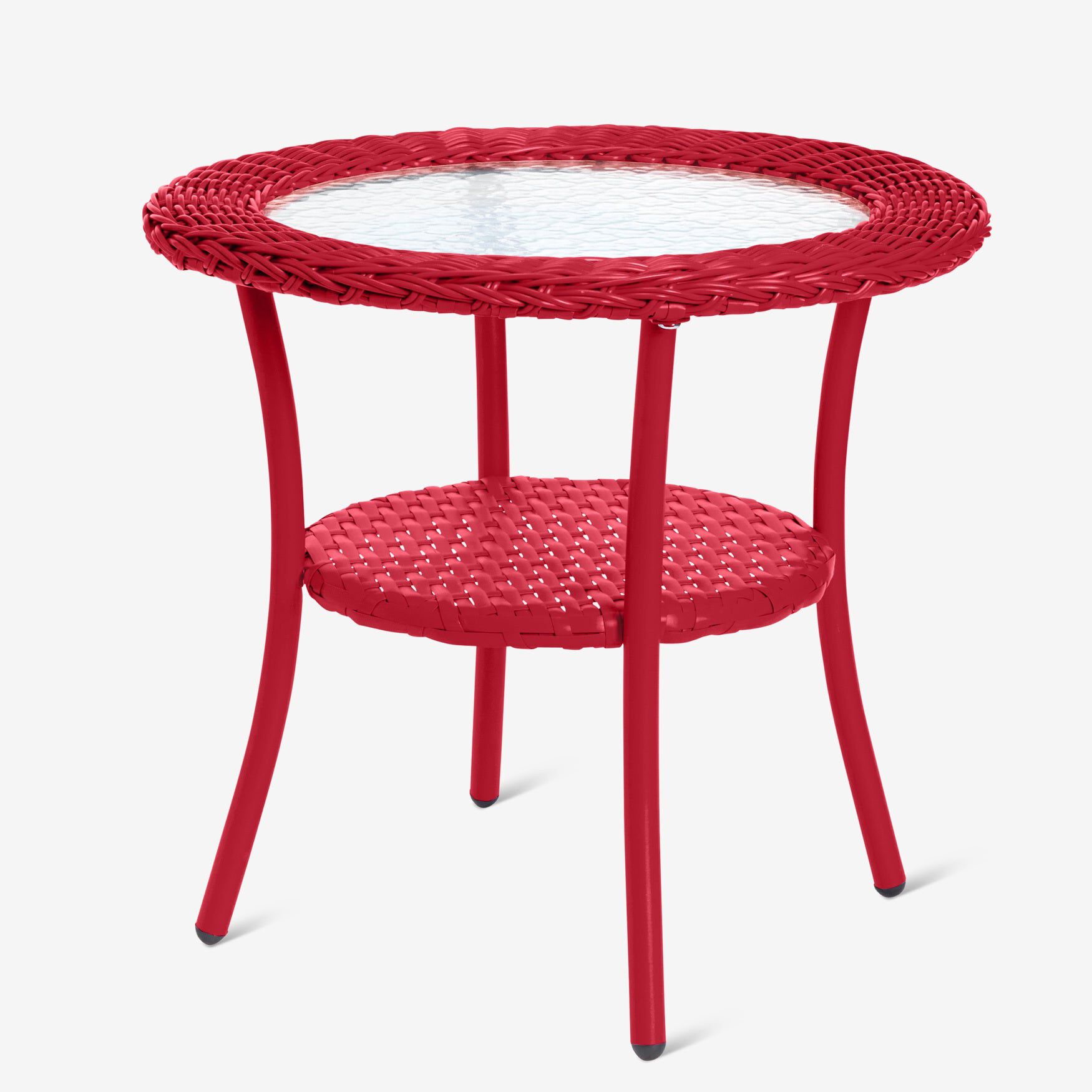 Roma All-Weather Wicker Side Table, CORAL, hi-res image number 0