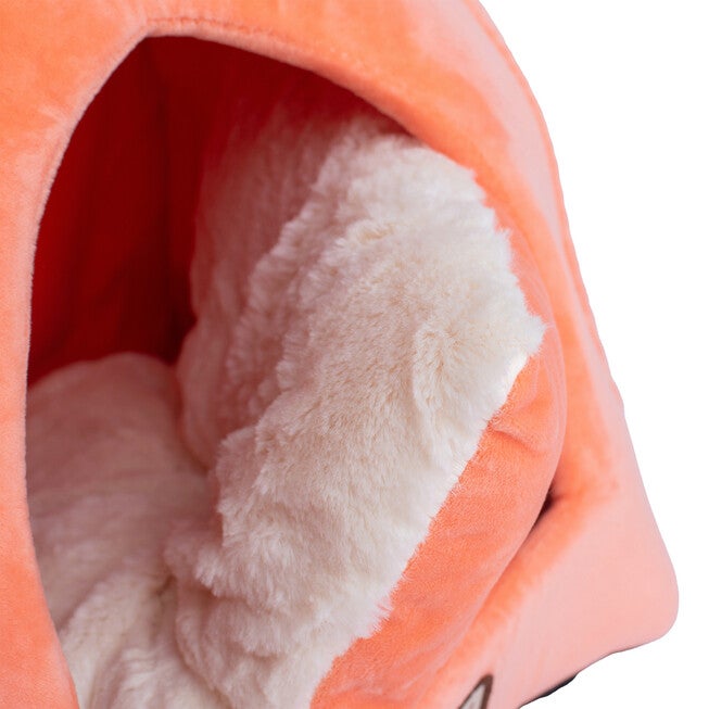 Cat Pet Small Dog Cave Shape Bed, Orange, , alternate image number 6