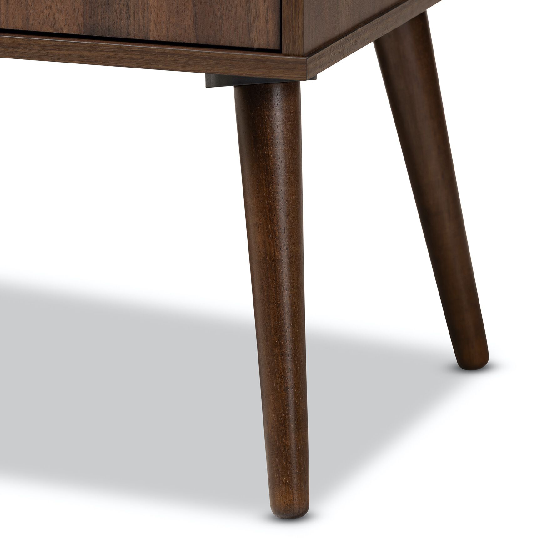 Alard Mid-Century Modern Walnut Brown Finished 2-Door Wood TV Stand, , alternate image number 11