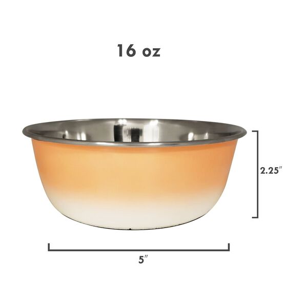 Stainless Steel Deep Dog Bowl - Coral, , on-hover image number null