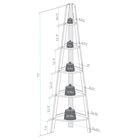 5-Shelf Corner Ladder Bookcase - White, , alternate image number null