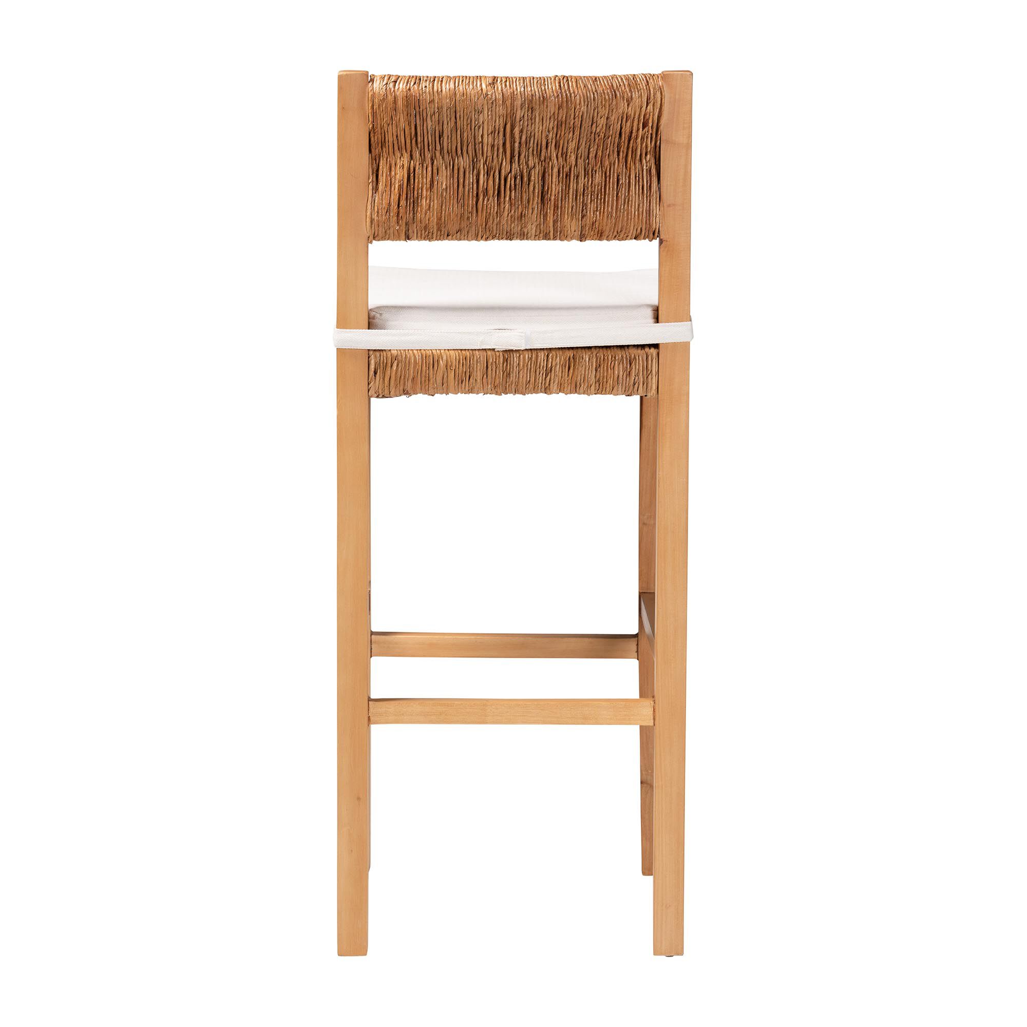 Pava Woven Seagrass Bar Stool, HONEY, alternate image number 4