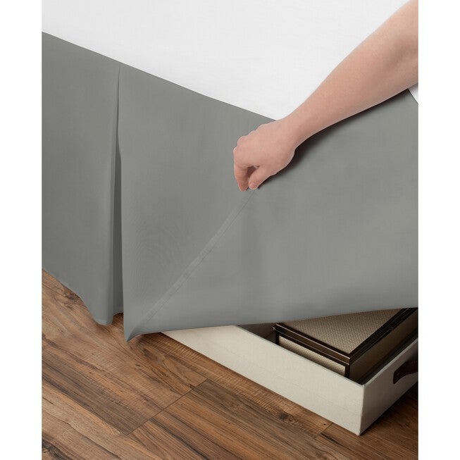 Space Maker Extra-Long 21 inches Drop length Silver Bed Skirt, , alternate image number 4