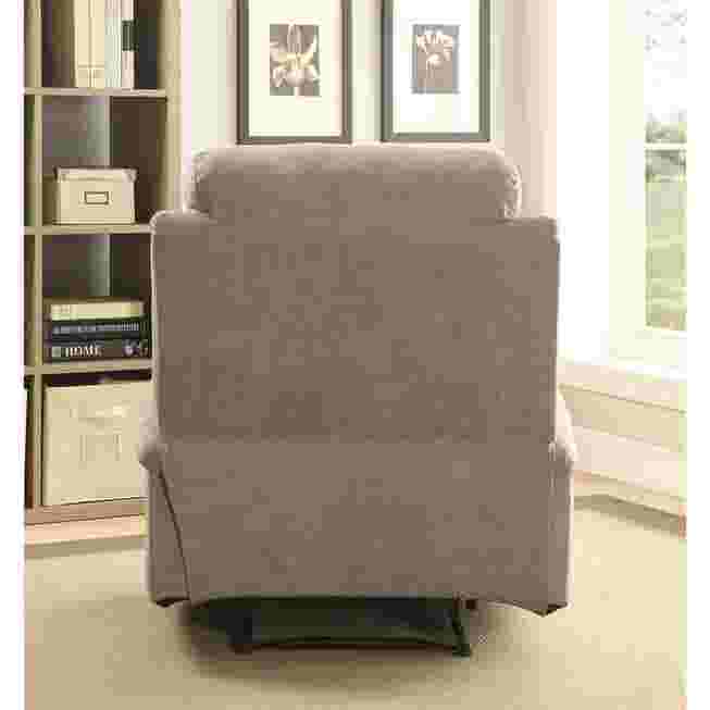 Beige recliner back view