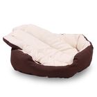 Happycare Tex Durable Bolster sleeper Oval Pet bed with removable reversible insert cushion and additional two pillow , Large 34 by 27 inches ,Brown to Beige, , alternate image number 3