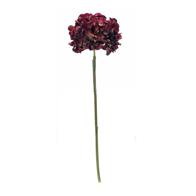 Hydrangea Stem (Set of 2) 23 inchesH Polyester, RED/BROWN, alternate image number 1