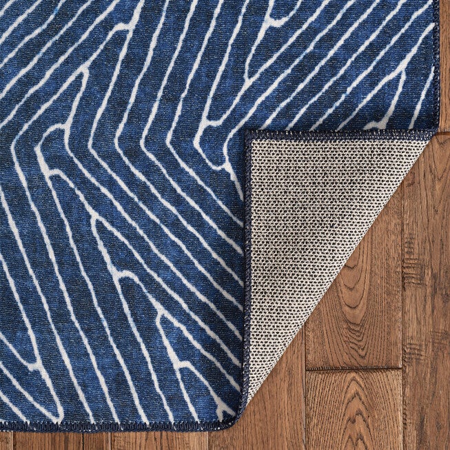 Washable Fuller Blue/Ivory Rug, , on-hover image number 1