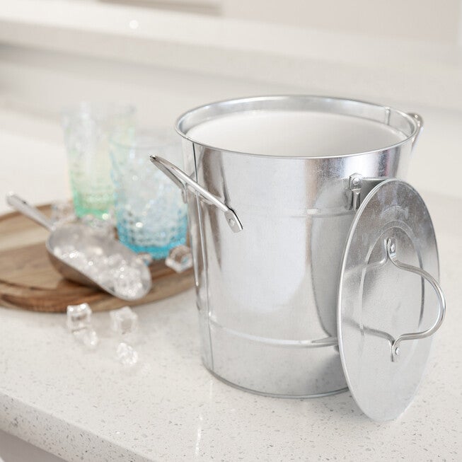 Galvanized Metal Ice Bucket, , alternate image number null