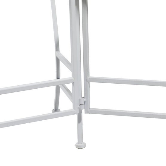 Set Of 3 White Metal Traditional Plantstand, , alternate image number null