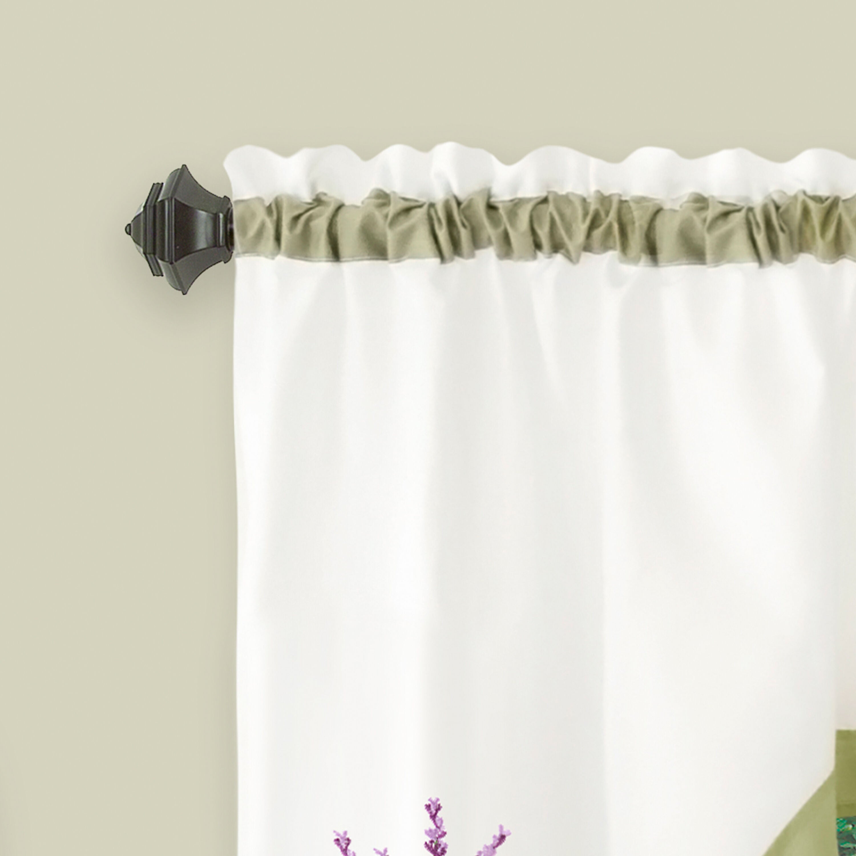 Lavender Embellished Tier and Swag Curtain Set, SAGE, alternate image number 2