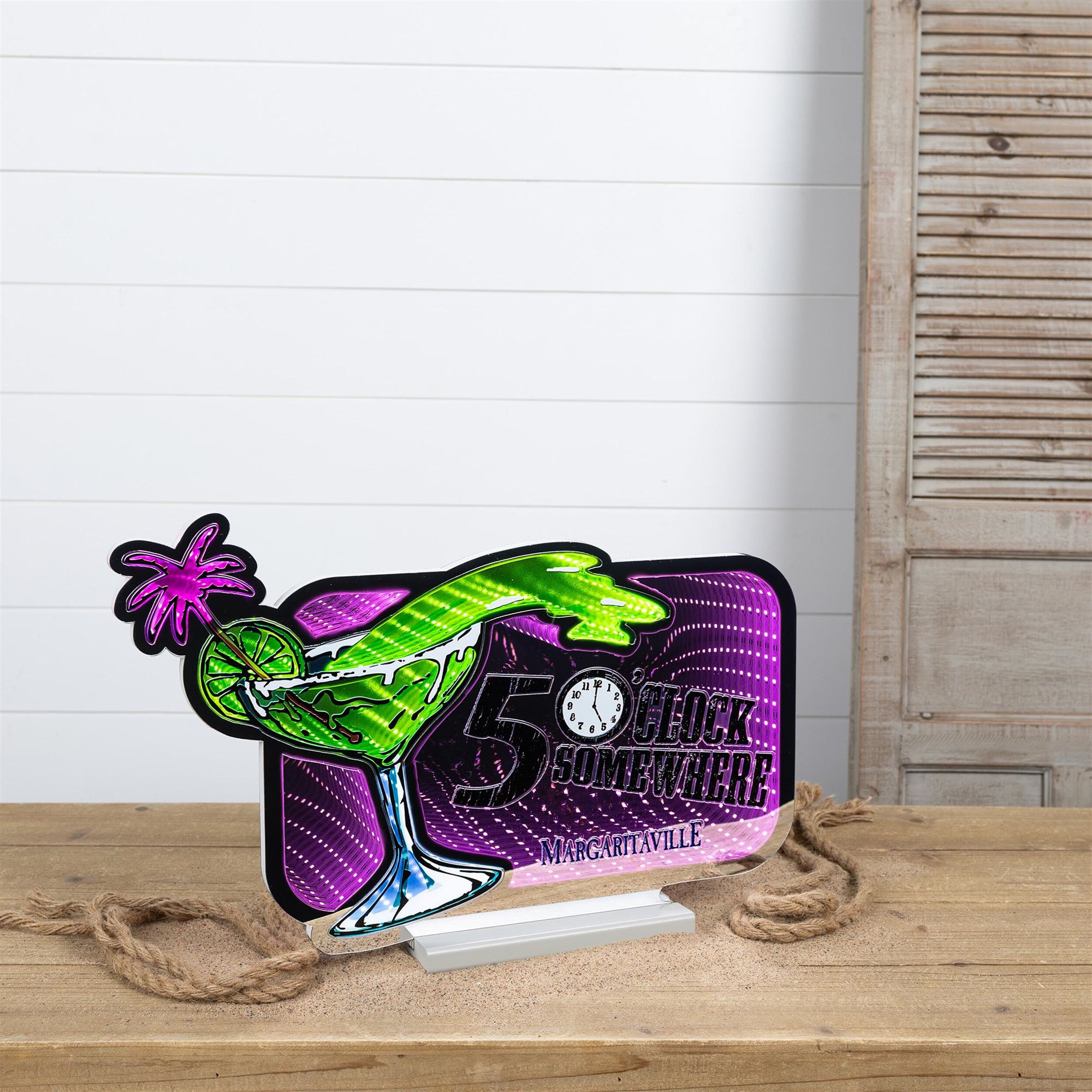 Margaritaville 5 o'Clock EkkoLight 12 inchesH, PINK, alternate image number 1