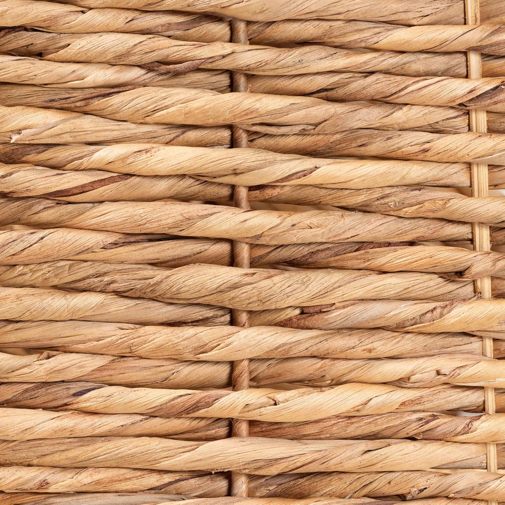 Close-up of woven strands in natural fibers