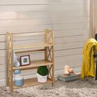 Montego 3-Shelf Folding Bookcase -Natural, , alternate image number null