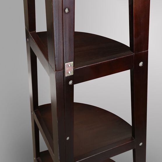 5-Shelf Corner Ladder Bookcase-Espresso, , alternate image number null