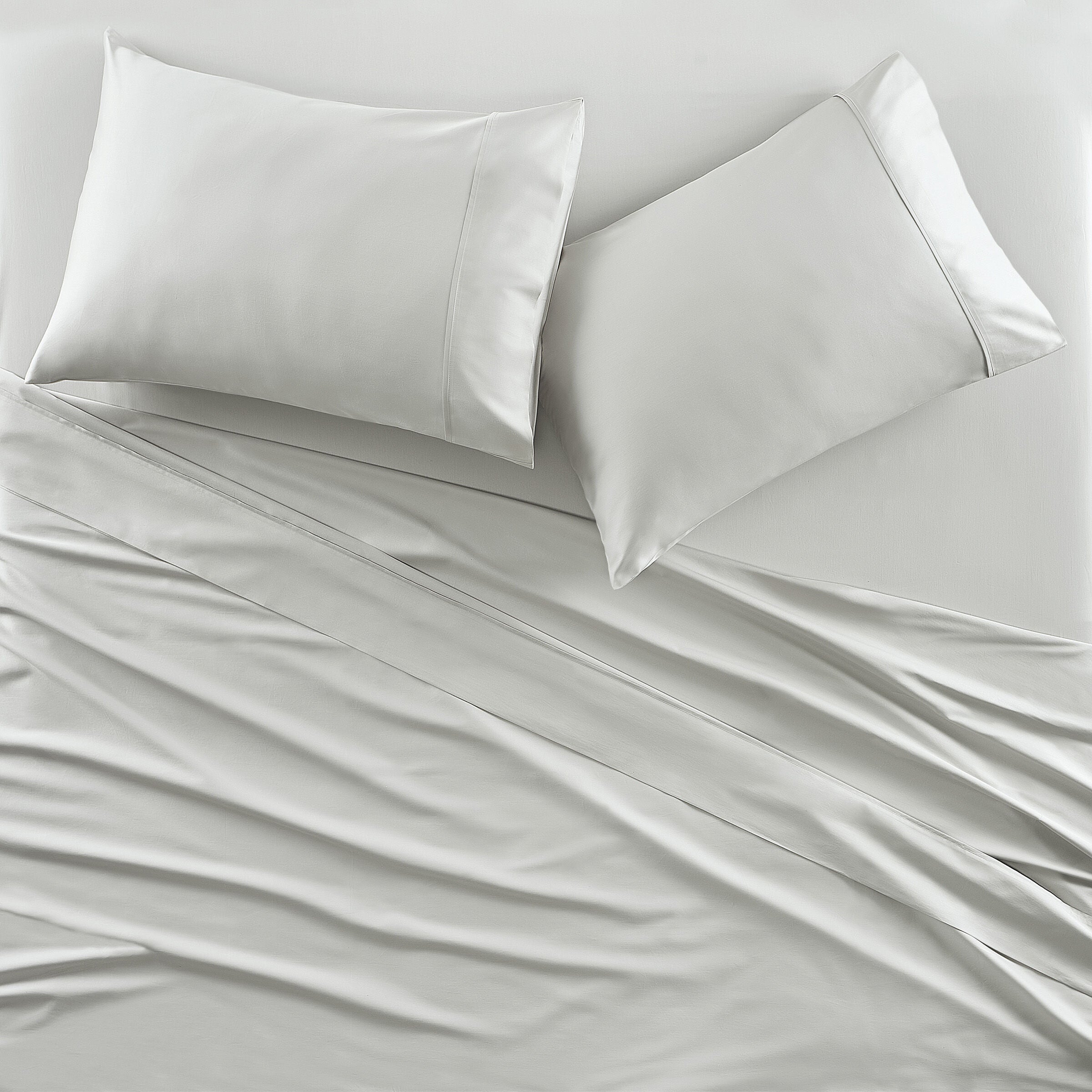 PREMIER SATEEN PILLOW CASE PAIR, PLATINUM, alternate image number 1