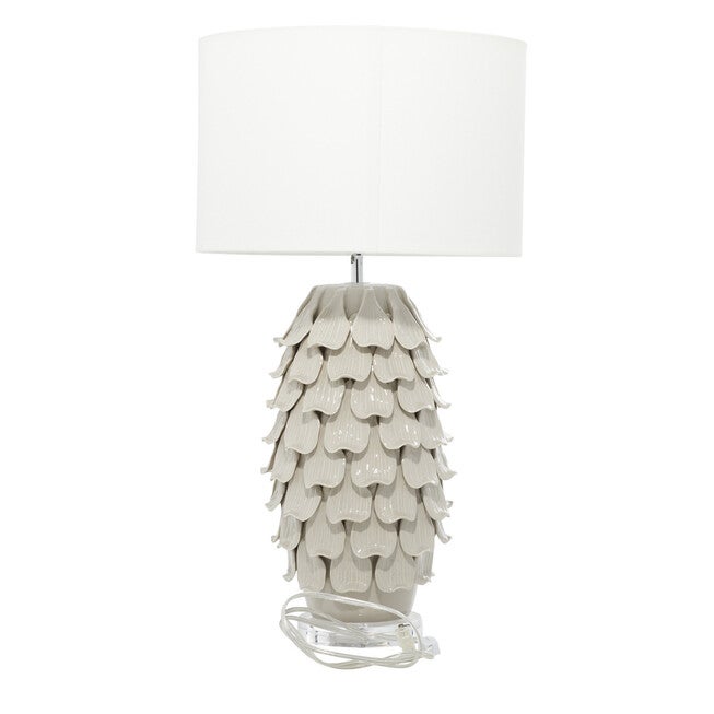 Grey Ceramic Rustic Table Lamp, , on-hover image number null
