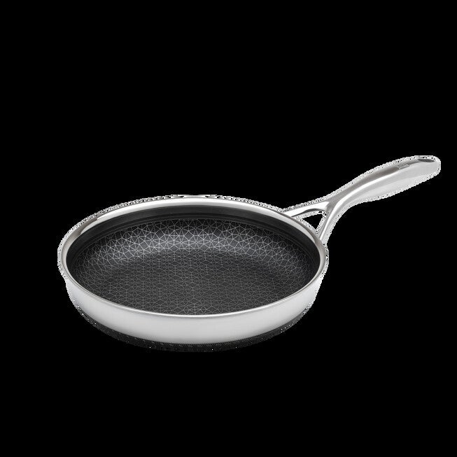 LIVWELL DiamondClad™ 10 inches Hybrid Nonstick Stainless Steel Frying Pan, Dishwasher Safe, PFOA-free – Silver/Black, SILVER, hi-res image number null