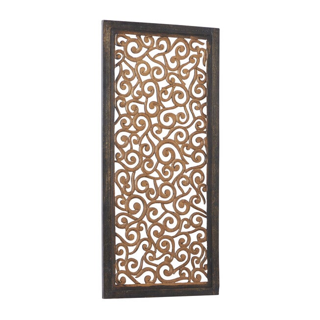Brown Traditional Ornamental Wood Wall Décor, , alternate image number null
