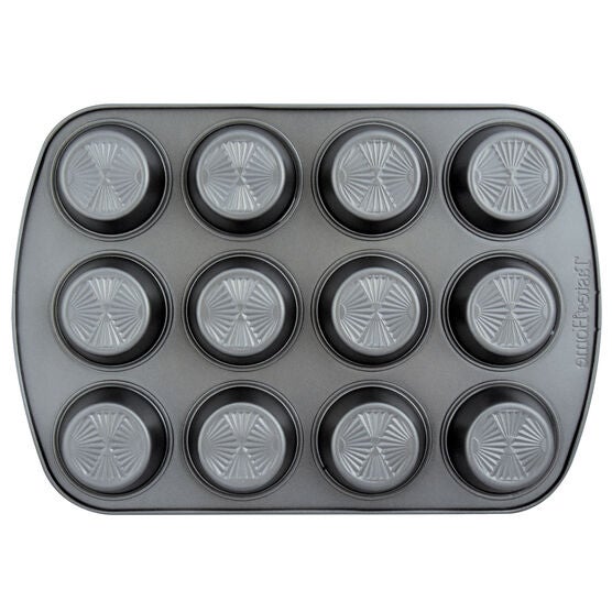 Set Of 2 12 Cup Non Stick Metal Muffin Pan, , alternate image number null
