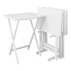 5pcs Tray Table Set - White, WHITE, hi-res image number null