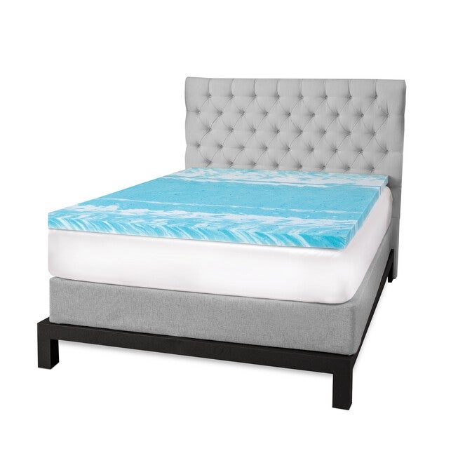 SensorPEDIC 2-Inch Gel Swirl Memory Foam Mattress Topper, , on-hover image number null