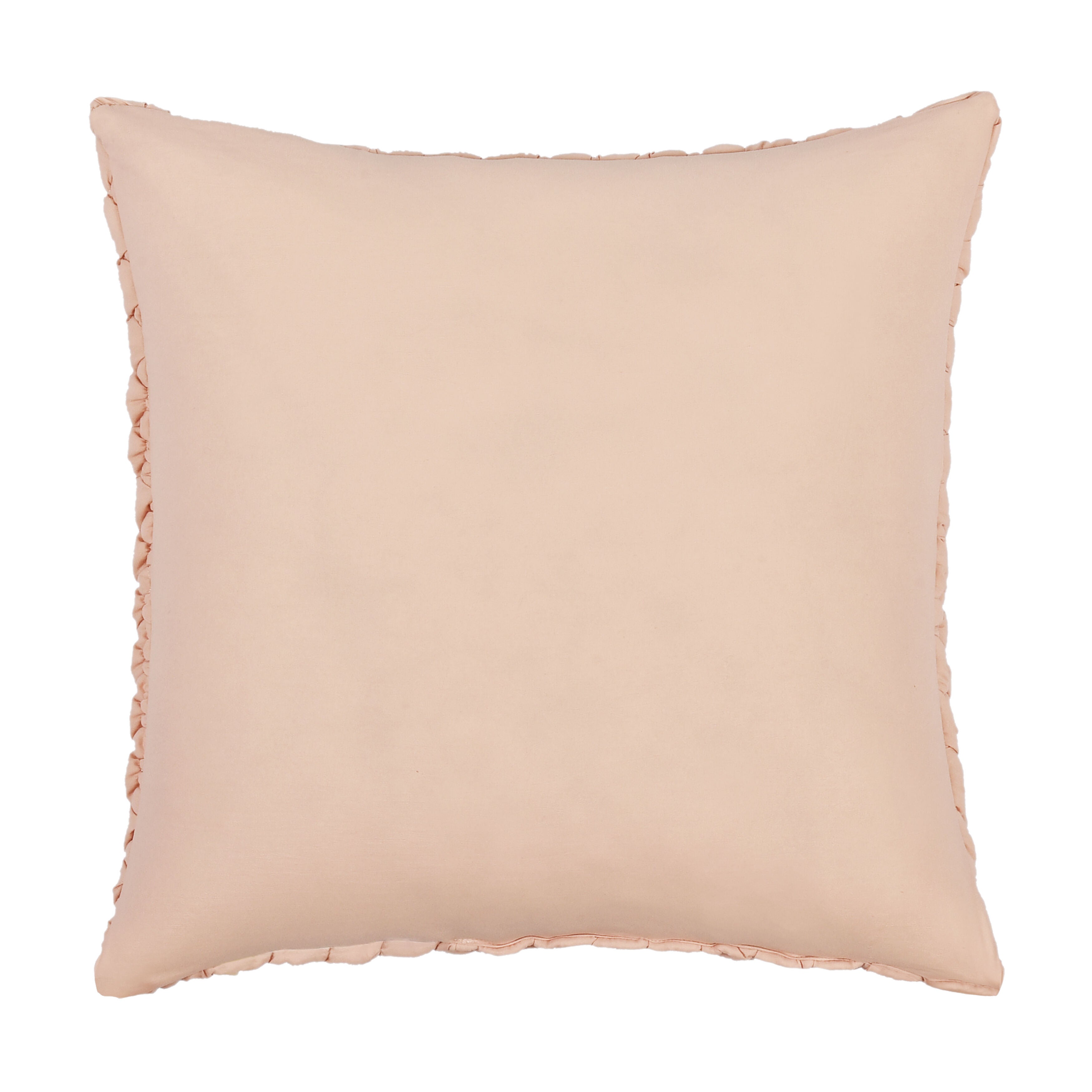 CLOUD PUFF 20 inches SQUARE QUILTED DECORATIVE THROW PILLOW, BLUSH, on-hover image number 1