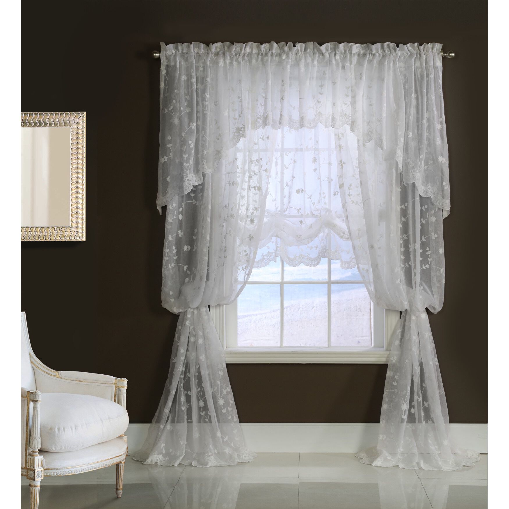 Grandeur Sheer Pole Top Balloon Curtain, , alternate image number 10