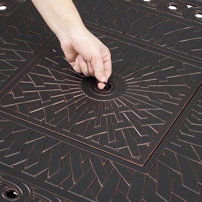 Cartney 32 inches Square Aluminum LPG/NG Fire Pit, , alternate image number 4