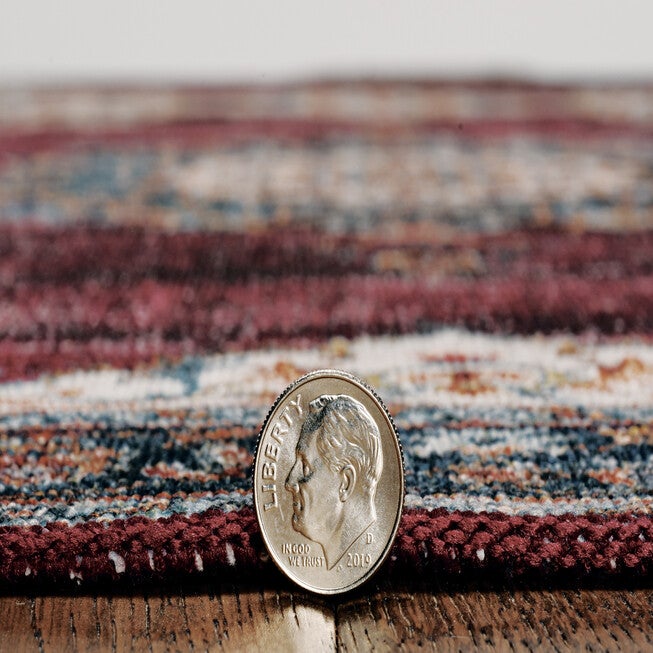 Washable Bryant Ivory/Burgundy Rug, , alternate image number 2