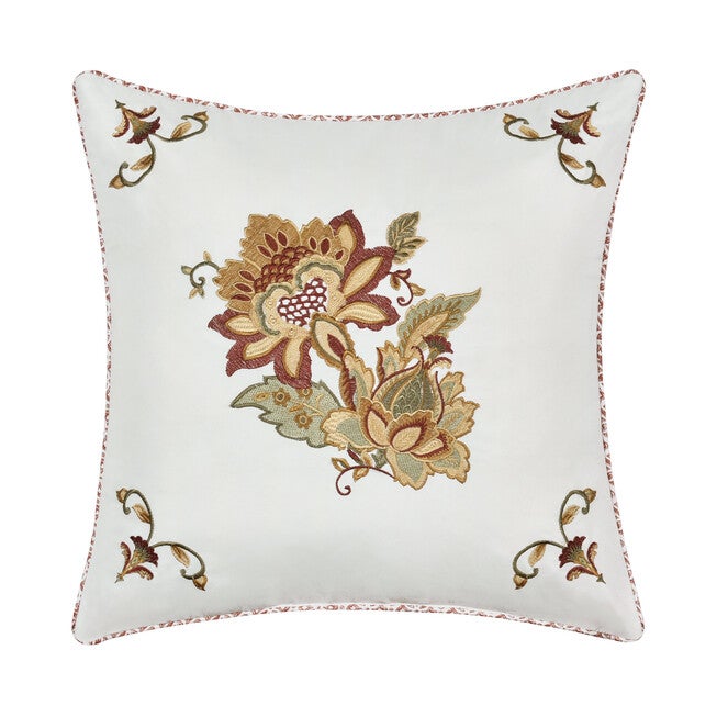 Janessa 16 Inch Square Decorative Throw Pillow, SPICE, hi-res image number 0