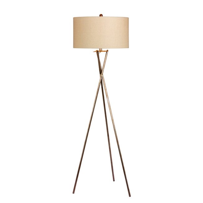 Rusted Silver Metal 63.5 inches Floor Lamp, SILVER, hi-res image number 0