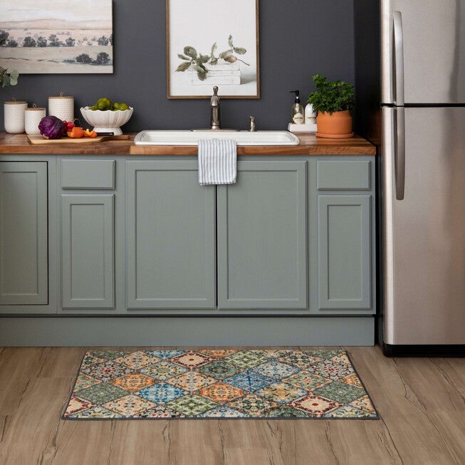 Moroccan Tile Kitchen Rug, , alternate image number null