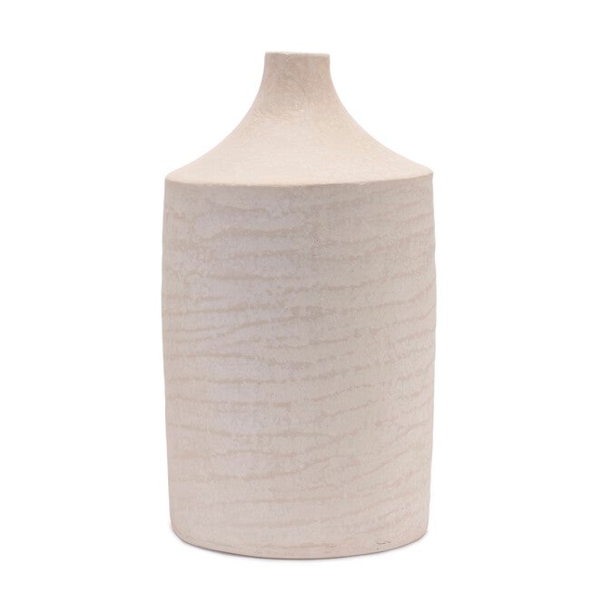 Recycled Paper Chalk Vase 18 inchesH, BEIGE, hi-res image number null