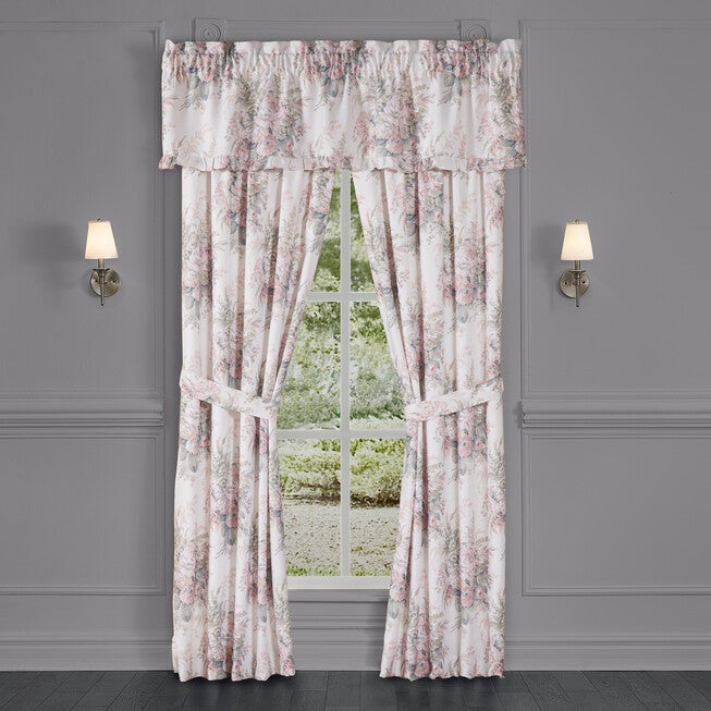Estelle Blush 84 Inch Window Panel Pair, BLUSH, hi-res image number 0