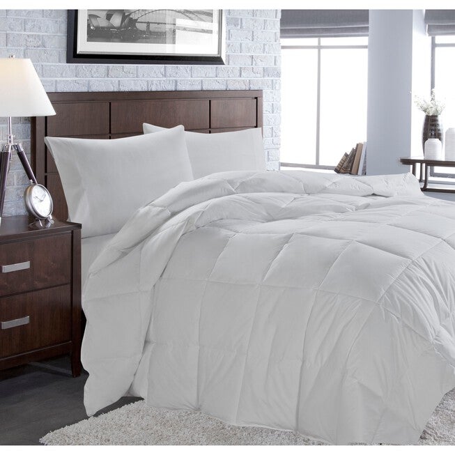 White Goose Down Comforter, WHITE, hi-res image number 0
