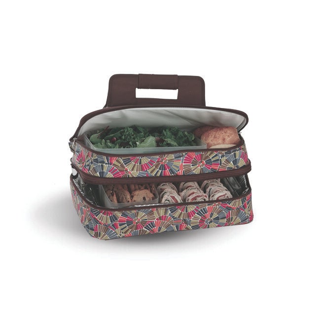 Rectangle Thermal Insulated Pie, Cake Carrier, TAN, hi-res image number null