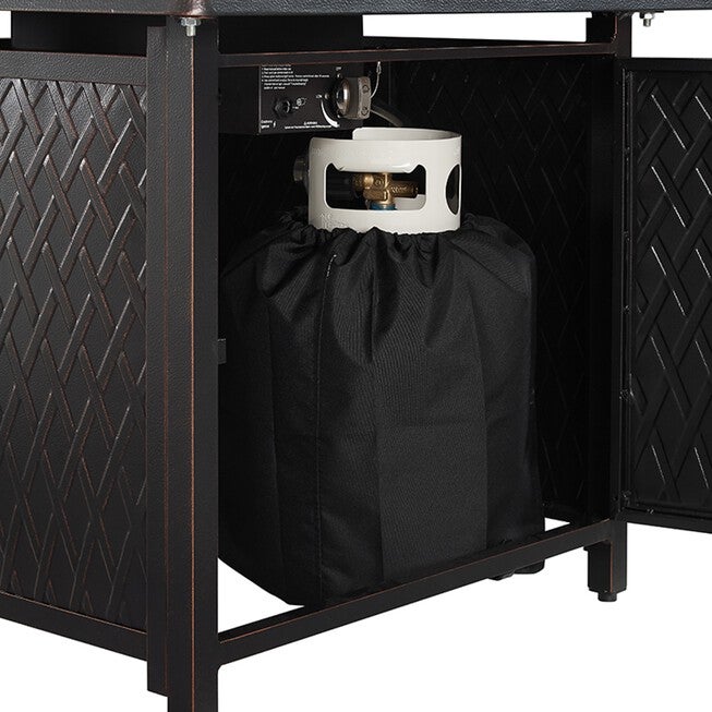 Downey 32 inches Square Aluminum LPG/NG Fire Pit, , alternate image number null