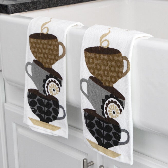 Pigment Print Dual Woven Kitchen Towel, Two Pack, , alternate image number 7