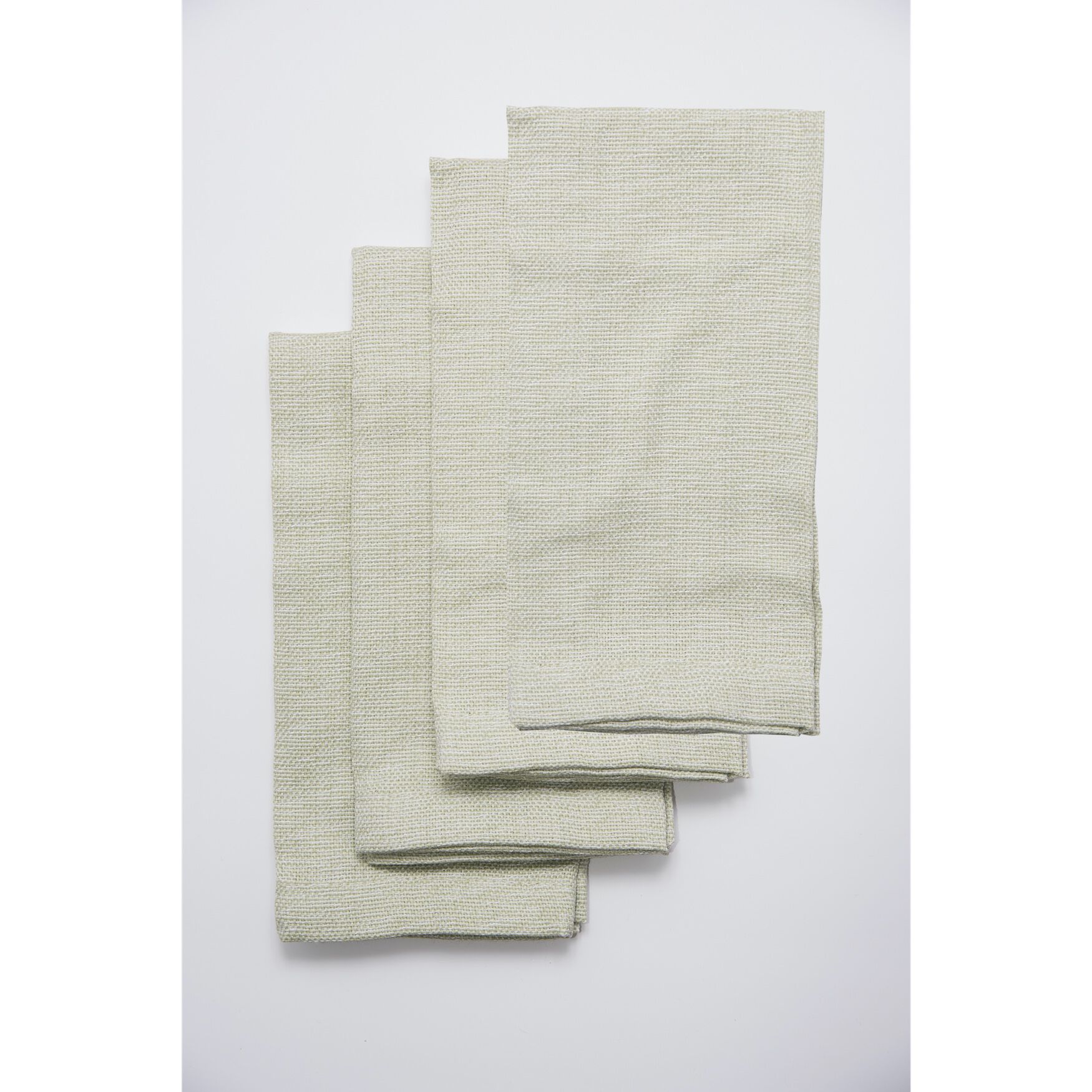 Danube 4 Pk Cloth Napkins, GREEN, hi-res image number 0