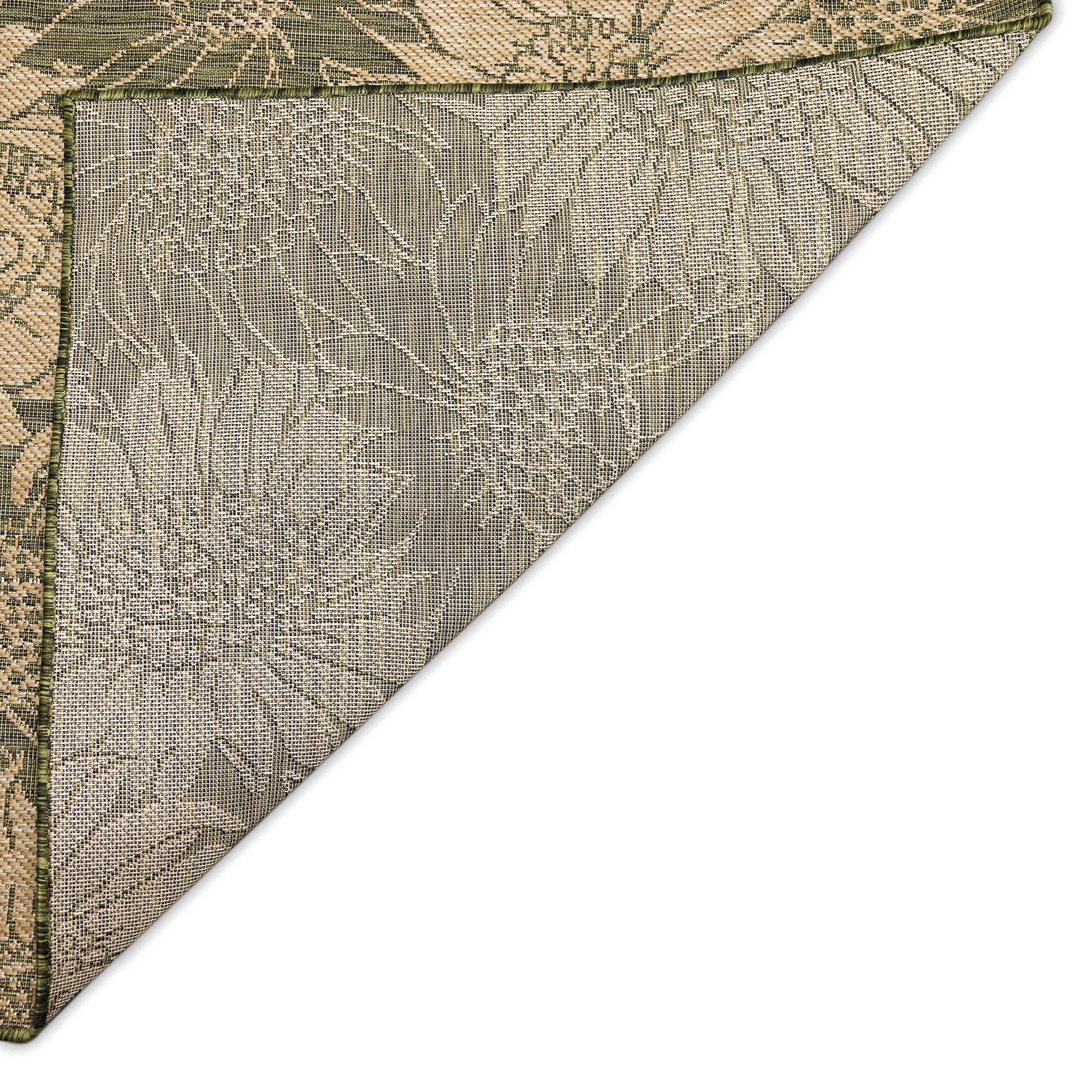 Liora Manne Carmel Sunflower Field Indoor/Outdoor Area Rug Green 4 feet 10 inches x 7 feet 6 inches, GREEN, on-hover image number 1