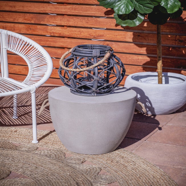 Grey Cement Modern Outdoor Accent Table, , alternate image number 5