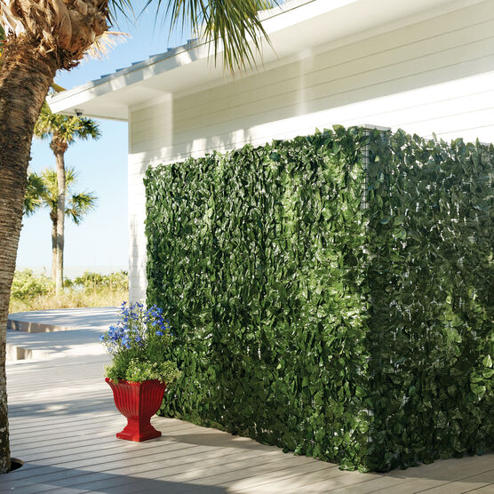 39" Faux Greenery Privacy Screen, GREEN, hi-res image number null