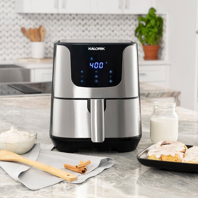 Stainless Steel XL Smart Fryer Pro with Trivet, STAINLESS STEEL, hi-res image number 0