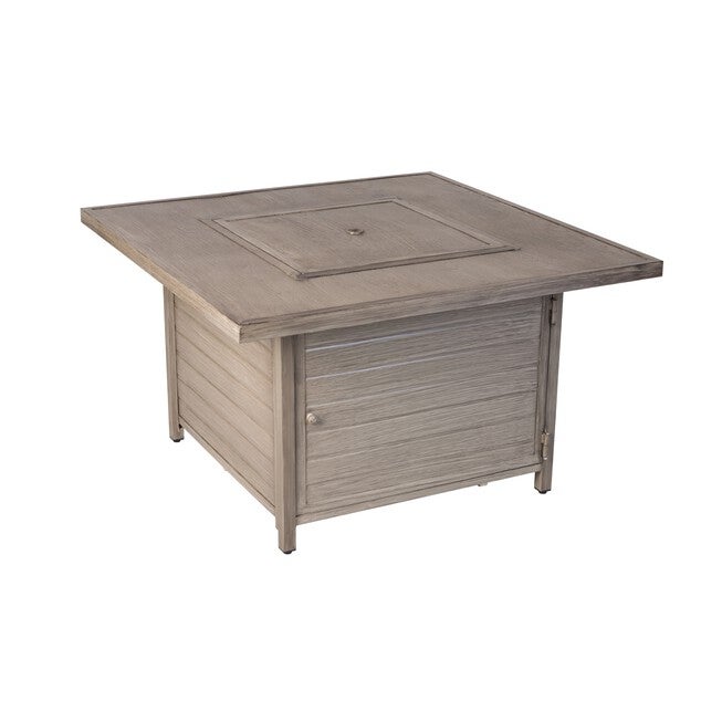 Langhorne Square Aluminum LPG Fire Pit in Barnwood, , alternate image number 3