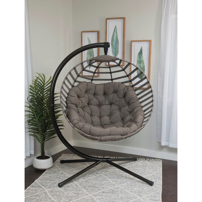 Modern Hanging Ball Chair with Stand, , alternate image number 2