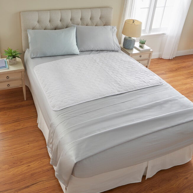 2-Pack Quilted Waterproof Bed Pad, WHITE, hi-res image number 0