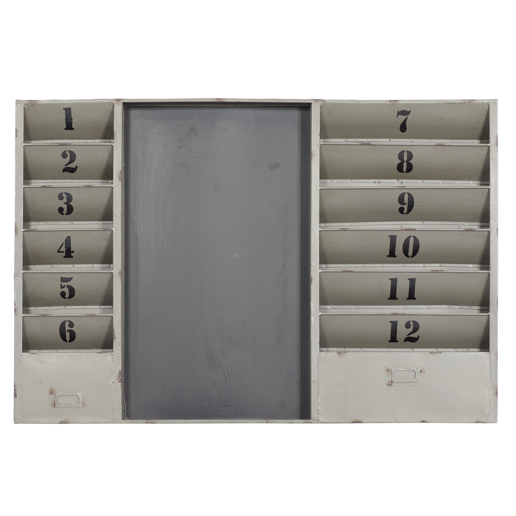 Grey Industrial Memo Board Metal Wall D&eacute;cor, GREY, hi-res image number 0
